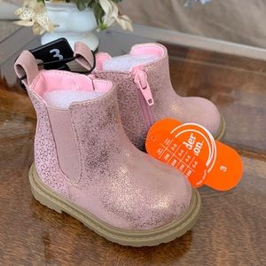 Wonder Nation Baby Boots size 3 Pink Boot Zipper Zip up 🆕 Girl WonderNation